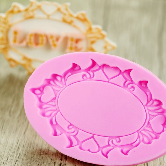 GogoForward Silicone 3D Mirror Frame Fondant Mould Cake Chocolate Baking Decor