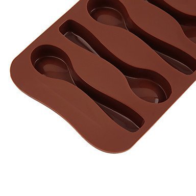 Sher 1PCS Food Grade Silicone the spoon Shape Mold, For Fondant Cake Tool, Jelly, Chocolate, Candy, Ice Mold Decorating