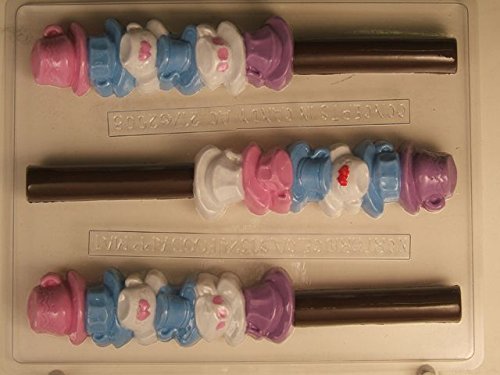 Stacked Teacups & Saucers Pretzel Rod AO217 All Occasion Chocolate Candy Mold