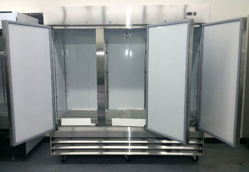 81" Upright Stainless Steel 3 Door Commercial Freezer, 72 Cubic Feet, CFD-3FF, for Restaurant