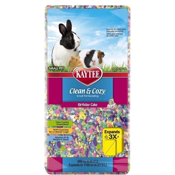 Kaytee Clean and Cozy Birthday Cake Bedding, 500 Cubic Inch N10