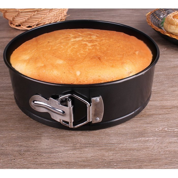 Life-C Cake Pan Mold [Hearted Round Square] with Non-stick Coating, Rolled Rim to Resist Warping Spring Latch...