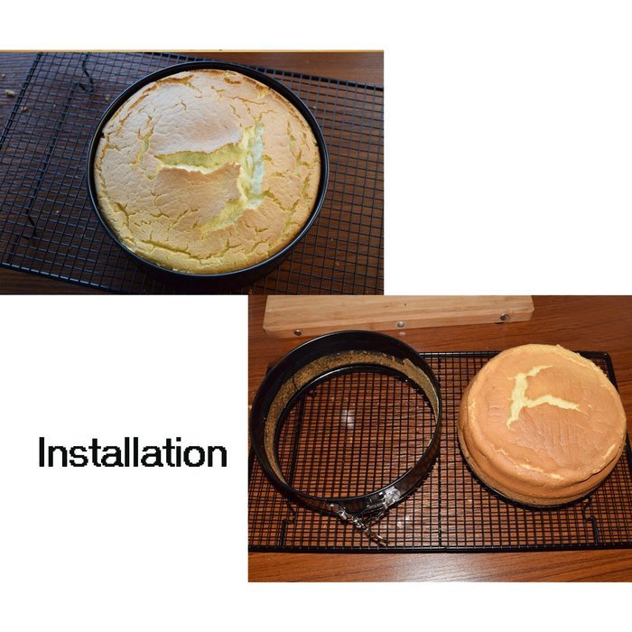 Life-C Cake Pan Mold [Hearted Round Square] with Non-stick Coating, Rolled Rim to Resist Warping Spring Latch... N2