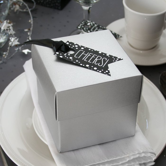 Hortense B. Hewitt Wedding Accessories Silver Foil Polka Dot Favor Cards, Set of 25 N4