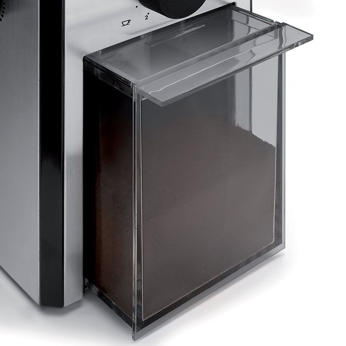 DeLonghi Stainless Steel Burr Coffee Grinder with Grind Selector and Quantity Control N2