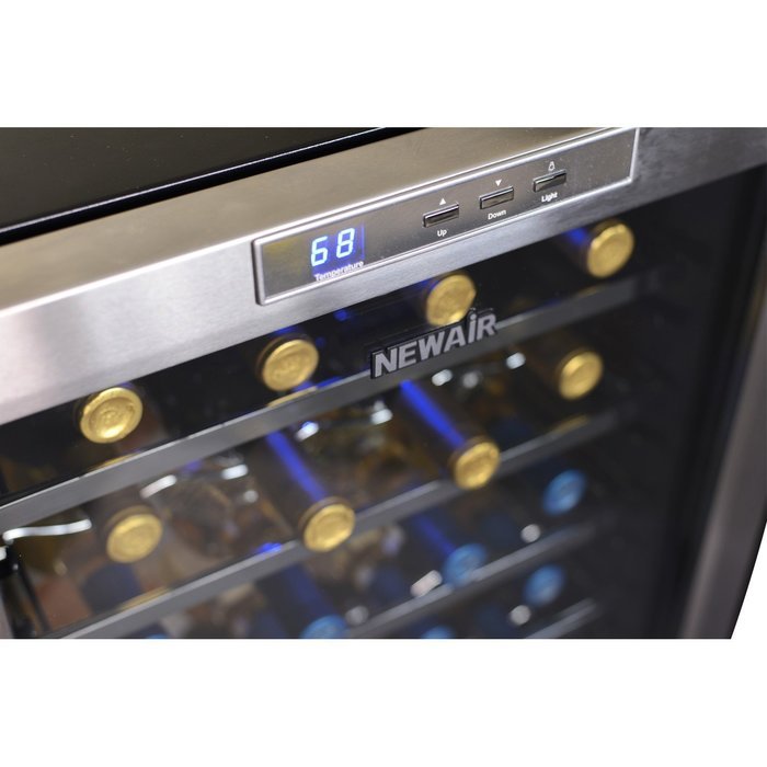 28 Bottle Single Zone Freestanding Wine Refrigerator-Sleek and stylish, a is great way to let your precious wine... N3