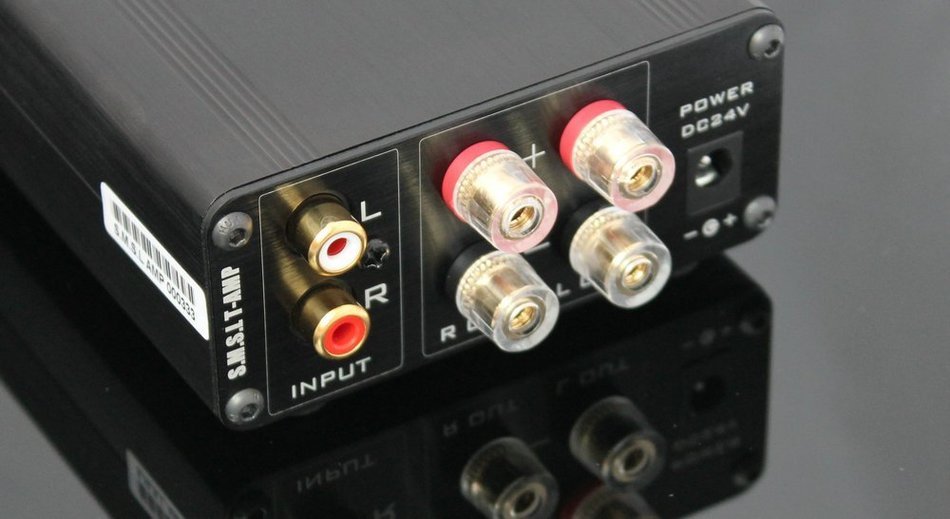 SMSL SA-50 2x50W D-AMP TDA7492 Hi-Fi Stereo Amplifier + Power Adapter - Gold N2