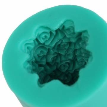 UR Bakeware Silicone Rose Flower Candle Mold Soap Mould Cylinder Wedding DIY Baking Molds N9