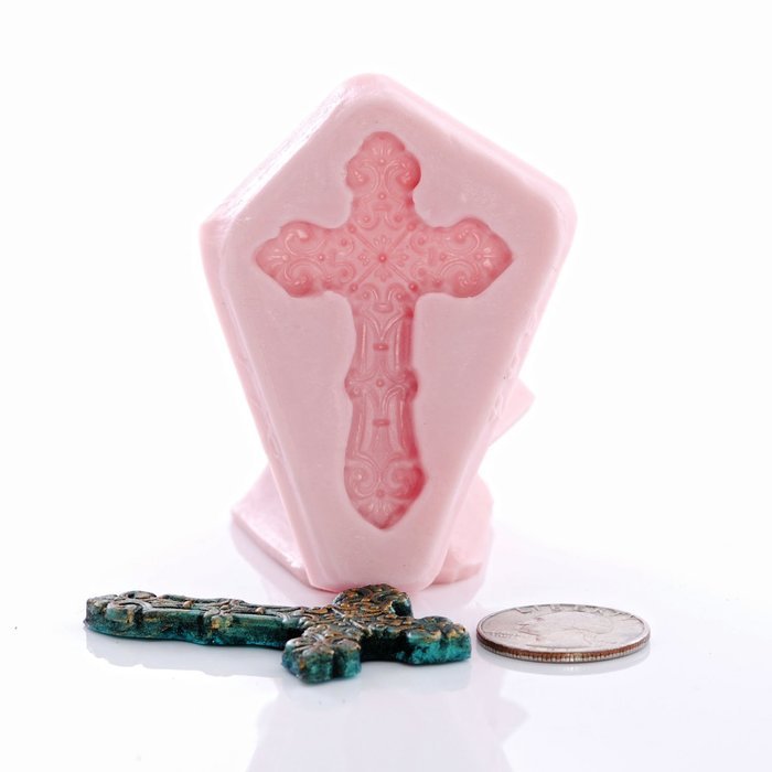 Small Decorative Cross Silicone Mold Food Safe Fondant, Candy, Chocolate, Craft, Resin, Clay Flexible Mold N4