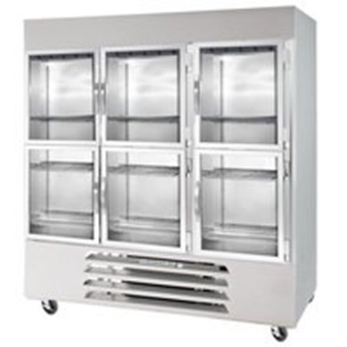 Beverage-Air RB72-1HG 75" Vista Series Three Sections Glass Half Door Reach-In