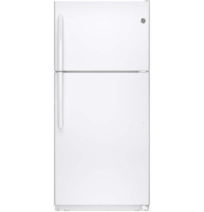 GE GTE18ETHWW 18.2 Cu. Ft. White Top Freezer Refrigerator - Energy Star N4