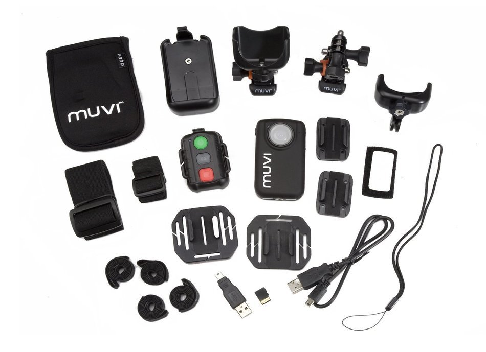 Veho VCC-005-MUVI-HD10 Mini Handsfree Action Cam with Wireless Remote, 4GB Memory, and Helmet Mounting Bracket