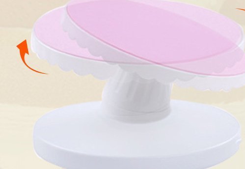 Cake Decorating Turntable Rotating Revolving Kitchen Display Inclinable Stand 24cm N6