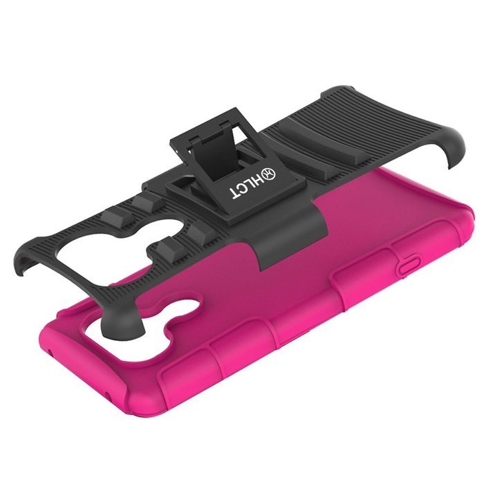LG V20 Case, HLCT Rugged Shock Proof Dual-Layer PC and Soft Silicone Case With Built-In Kickstand for LG V20 (... N6