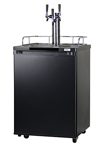 Kegco Homebrew Kegerator Triple Faucet Ball Lock Keg Dispenser Black N15