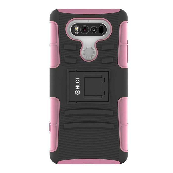 LG V20 Case, HLCT Rugged Shock Proof Dual-Layer PC and Soft Silicone Case With Built-In Kickstand for LG V20 (... N11