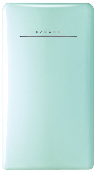 Daewoo Retro Compact Refrigerator 4.4 Cu Ft, Mint N5
