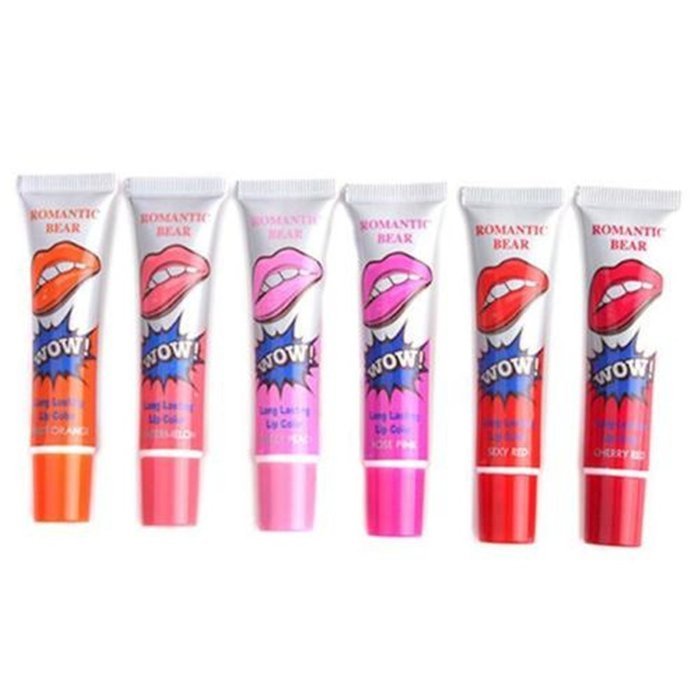 Linkings 6 Colors Waterproof Bear Lipstick Romantic Lip Gloss Long Lasting Lipstick N2