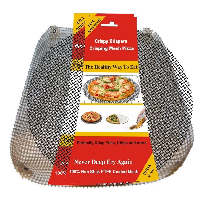 Addie's Kitchen - A Reusable Non Stick 13" Round Pizza Crisper Screen And 14" X 14" Mesh Crisping Basket