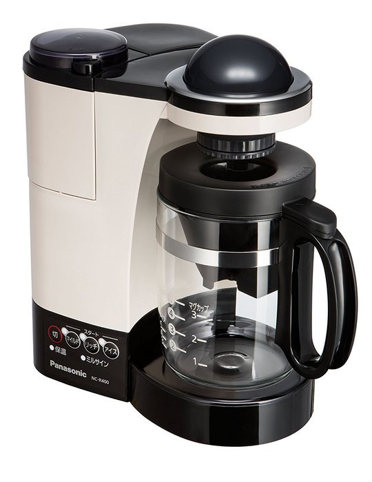 Panasonic With mill Water purification coffee maker NC-R400-C (Cafe au lait) N2