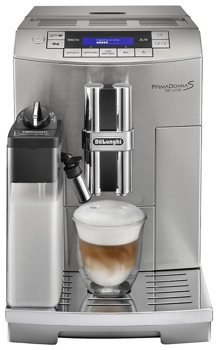 Delonghi ECAM28465M Prima Donna Fully Automatic Espresso Machine with latte Crema System, Silver N5