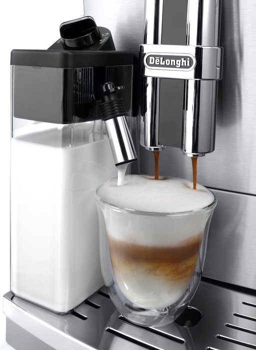Delonghi ECAM28465M Prima Donna Fully Automatic Espresso Machine with latte Crema System, Silver N6