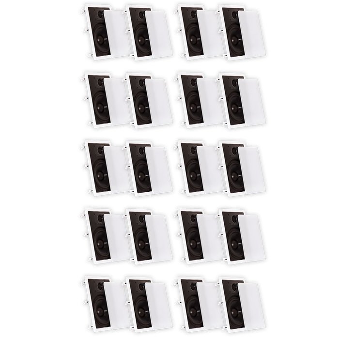 Theater Solutions 8 Inch In Wall Speakers Home Theater 4000 Watts 10 Pair Pack 10CS8W