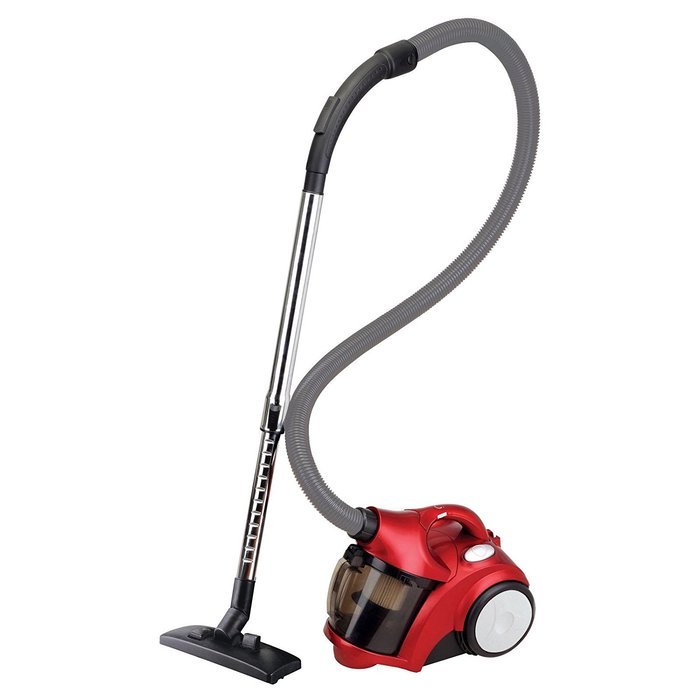 Ovente Bagless Cyclonic Vacuum Features Automatic Cord Rewind (Red) N2