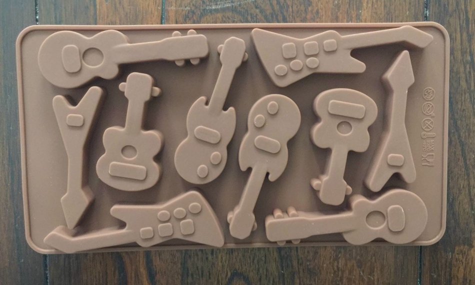 Guitars Music instruments Silicone Candy chocolate Mold Mini Cake Pan N2