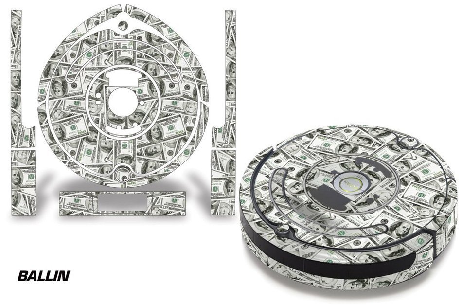 Vinyl Skin Decal Wrap For iRobot Roomba 650/655 Vacuum Stickers Accessory Kit BALLIN