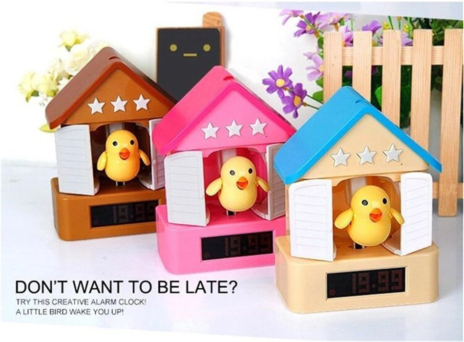 Fashion Creative Gift Silent House Cuckoo Gunshot Desk Funny Talking