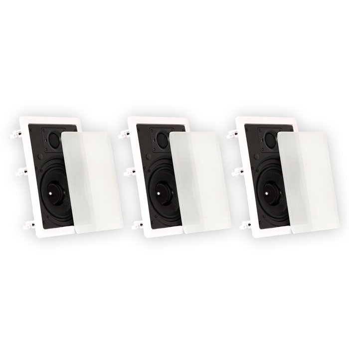 Theater Solutions TSS6W In Wall 6.5" Speakers Surround Sound Home Theater Deluxe 3 Speaker Set TSS6W-3S N5
