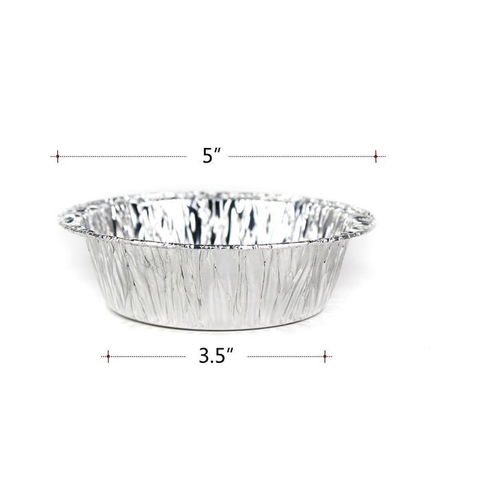 LoveS 30 Pcs Disposable Aluminum Foil Pans, 20Pcs 5" and 10Pcs 9" Disposable Pie Pan Foil Pan, 30Pcs Disposable... N4
