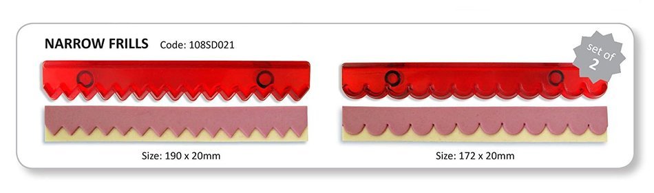 Narrow Frills F1A & F1B Cutter Set by JEM