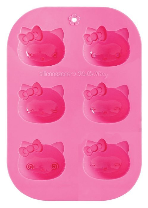 Siliconezone 10.6" 6 Cup Non-Stick Silicone Heart Cake Pan, Dark Pink N2