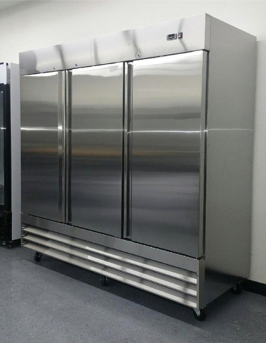 81" Upright Stainless Steel 3 Door Commercial Freezer, 72 Cubic Feet, CFD-3FF, for Restaurant N3