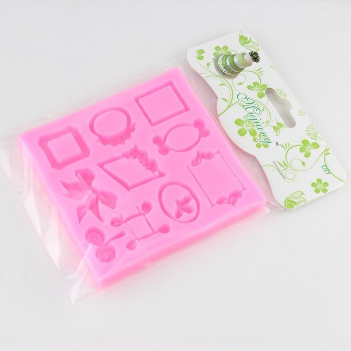 Mujiang Sugarcraft Mirror Frame Chocolate Candy Fondant Vintage Silicone Molds For Cake Decorating N5