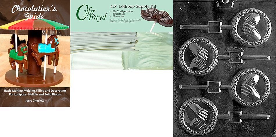 Cybrtrayd W052 Hands with Rings Lolly Wedding Chocolate Candy Mold