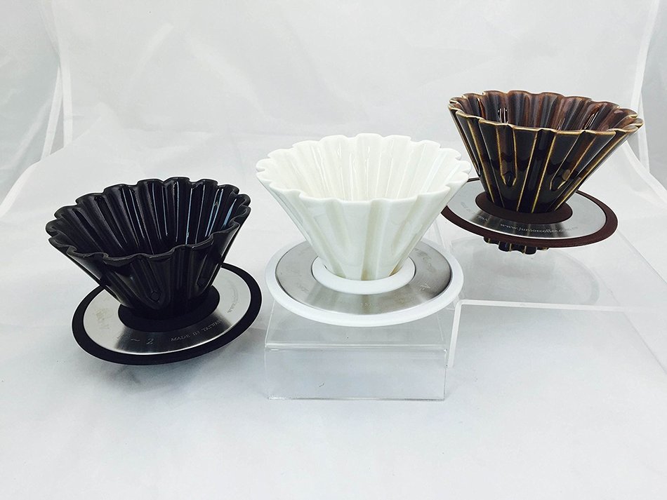 Gear-V Ceramic Coffee Dripper 1-4 cups Black or White (02 (1-4 Cups), White) N2