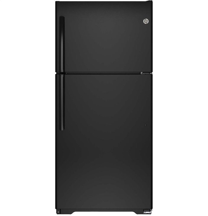 Ge GIDDS-632131 Energy Star 18 cu. ft. Top Freezer Refrigerator, Black, Reversible Door Swing N4