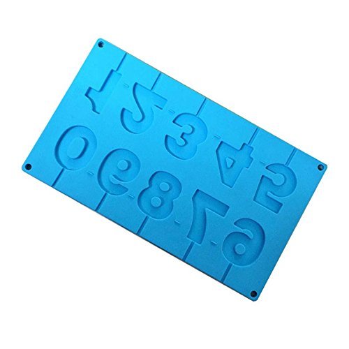 COOKO Number 0~9 Shape Silicone Lollipop Mold for Making Homemade ...