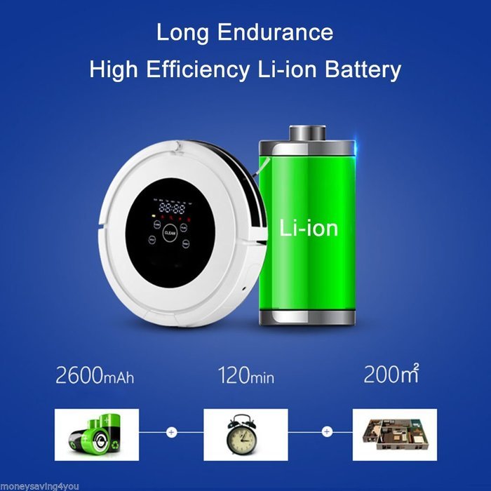 Vacuum Robot with multi-point touch screen, wear resistance lower noise US Plug