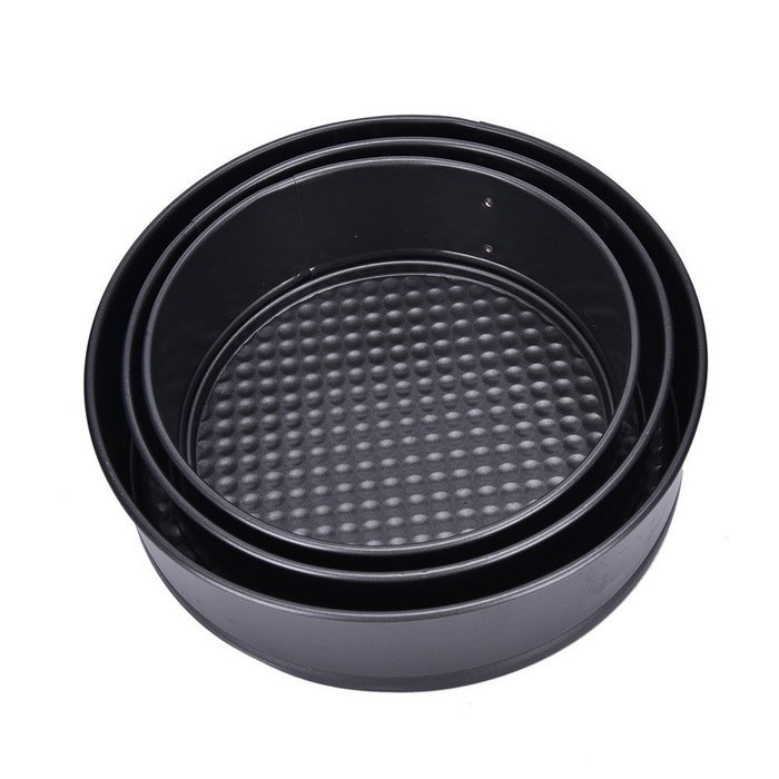 Nonstick 3pcs Different Size Pan Set By XIDAJE - Springform Round Shape Cake Mound Tart Quiche Cheesecake - Removable...