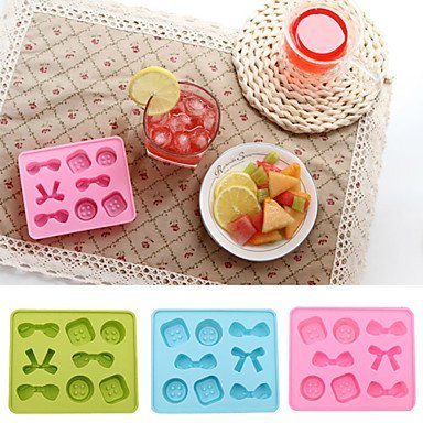 Sher Candy Colour Bow-knot Ice Mould Silicone Ice Cubes Chocolate Mould (Random Color) N3