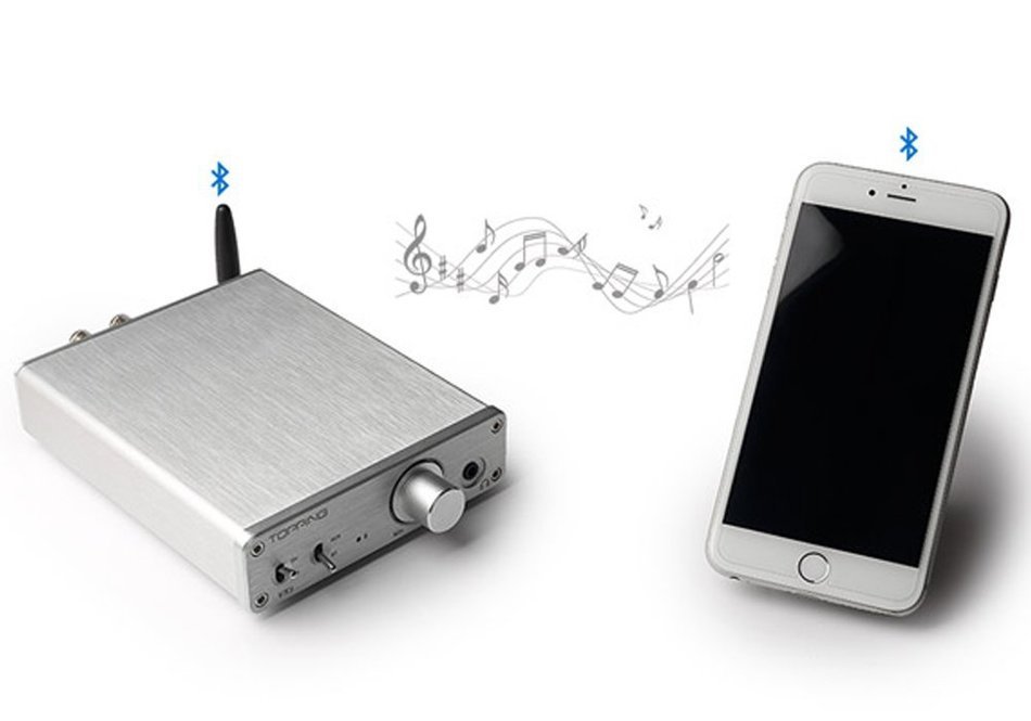 VX3 Digital Hi-Fi Power Stereo Amplifier Wireless Bluetooth 4.0 Power Digital Amplifier (Silver) N4