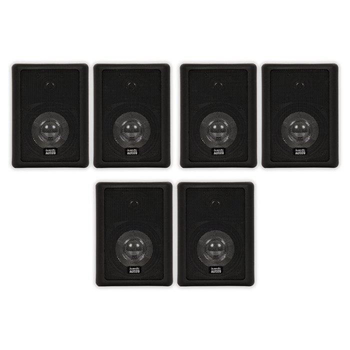Acoustic Audio 151B Indoor Outdoor 2 Way Speakers 1800 Watt Black 3 Pair Pack 151B-3Pr