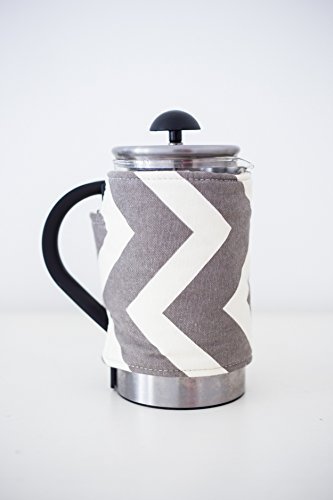 French Press Coffee Cover (12-cup, Grey Velvet) N16