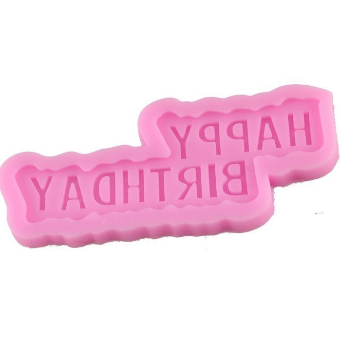 Cooking Tool Happy Birthday shape Silicone Mold Chocolate Candy Silicone Cake Mold 3D Sugar Craft Silicone Moulds