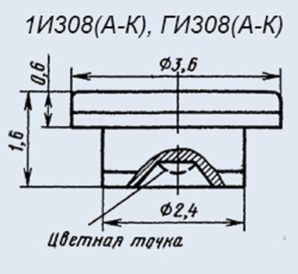 Diodes GI308B germanium, tunnel USSR 1 pcs N2