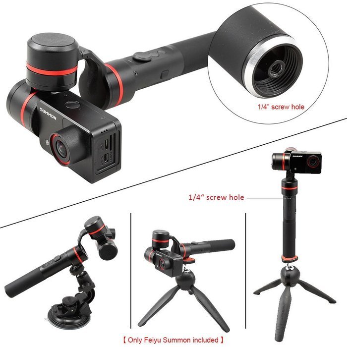 Feiyu Summon 3-Axis Brushless Stabilized Handheld Gimbal 4K 1080P 60FPS Panorama Action Camera all-in-one 16 Mega... N2